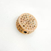 Diamond & Sterling Silver Coin Bead